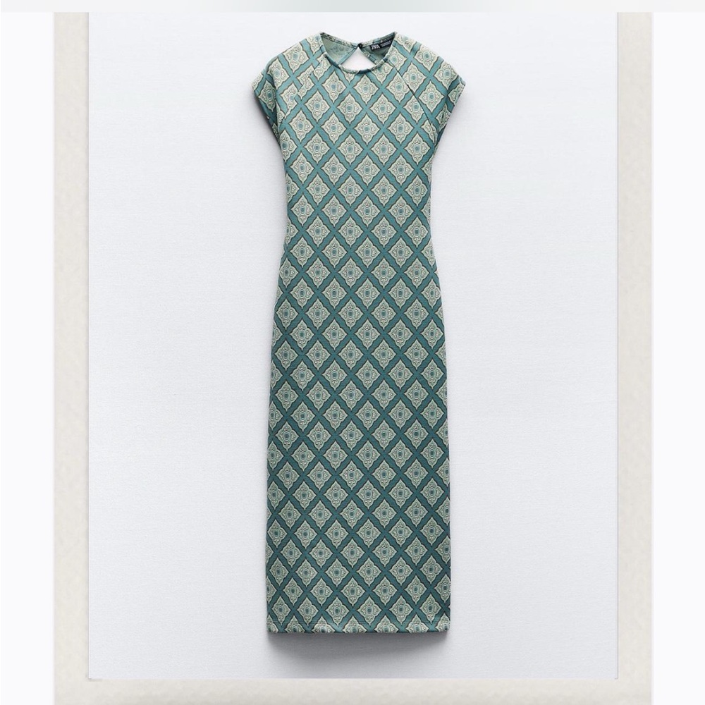 Zara Geometric Patterned Maxi Dress